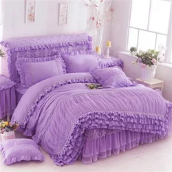 1pcs Lace Duvet Cover + 2 Pcs Pillowcases Fashion Design Soft Comfortable Quilt Cover King/Queen Size Luxury Bedding Sets