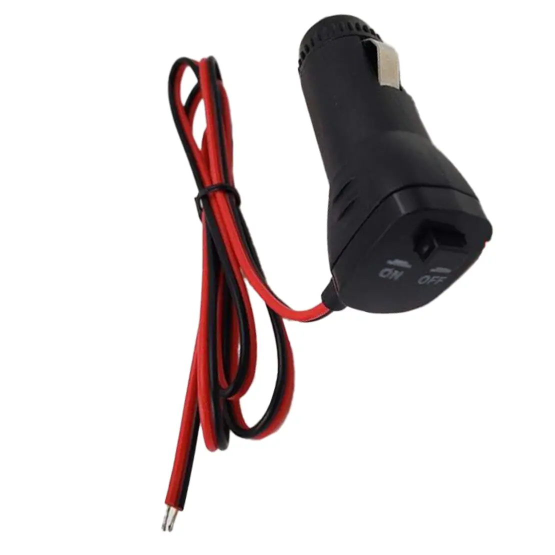 1m 12V 24V Cigarette Lighter Socket Adapter Plug Connector On Off Switch Wire Cable for Car