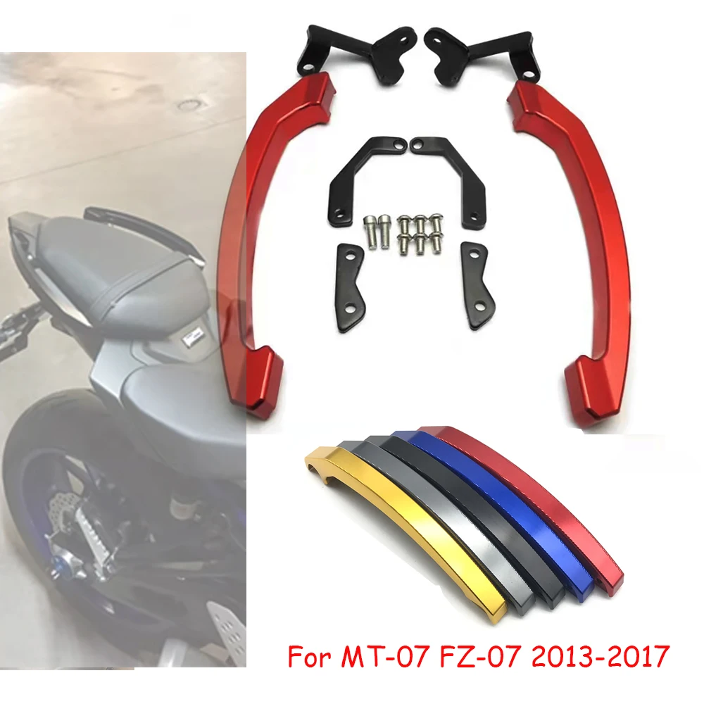 Motorcycle Rear Seat Passenger Armrest Hand Rail Grab Bar Pillion Handrails Handle Bar Tail For Yamaha MT-07 FZ-07 2013-2017