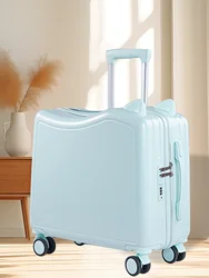 A child's suitcase can be used as a girl's portable suitcase for riding an 18-inch combination trolley