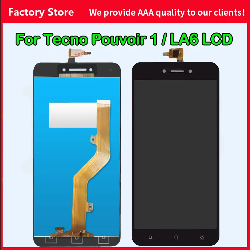 5,5 дюймов класса AAA + + + для Tecno Pouvoir 1 TFT ЖК-дисплей экран дигитайзер для Tecno LA6 без битых пикселей 720x1280 пикселей