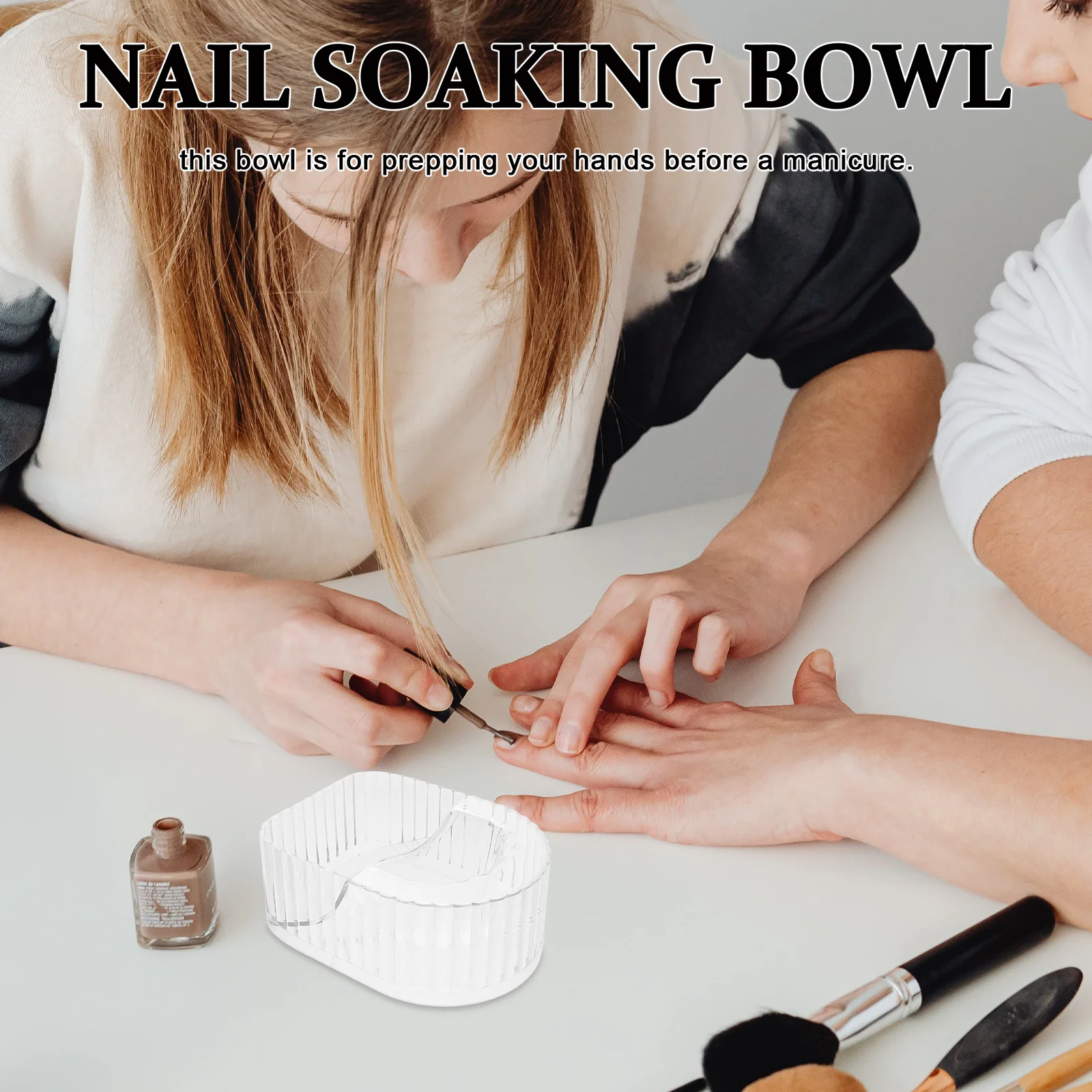 휴대용 매니큐어 담그는 용기, 아크릴 네일용 손 담그는 그릇, 네일 아트 리무버 그릇, 살롱급 매니큐어 도구