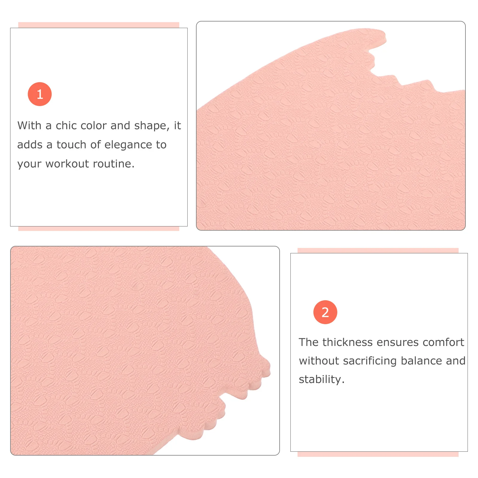 

2Pcs Comfortable Yoga Kneeling Pad Tpe Material Non-Slip Knee Cushion for Pilates Workout Floor Exercises Protective Mat