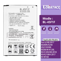 100% New Original Battery BL-45F1F For LG Phoenix 3Fortune/M153/M151/K7 2017/K7iX2301/X230/X230K/Aristo 2/LM-X210/LM-X210(G)M210