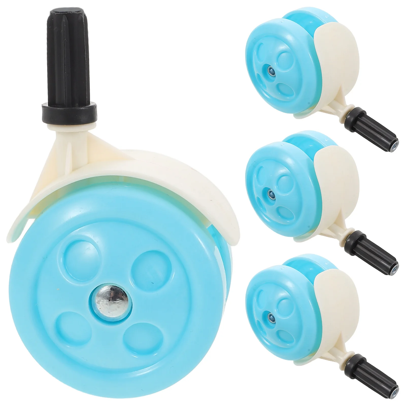 Rodas de substituição para andador de bebê, 4 unidades, universal, silencioso, 360, rodízios rotativos, plástico resistente ao desgaste, uso noturno doméstico