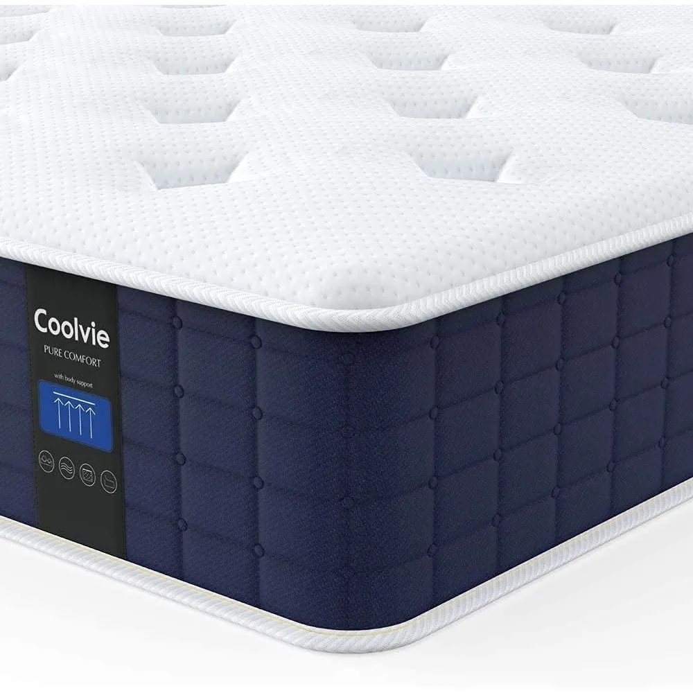 

Twin XL Mattress, 10 Inch Twin XL Size Hybrid Mattress, Individual Pocket Springs with Memory Foam, Bed in a Box, Cooler