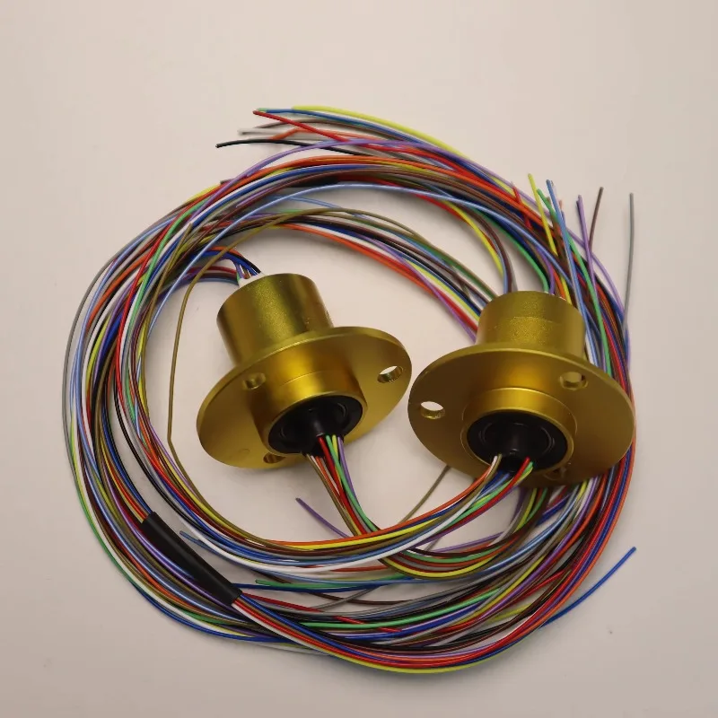 Original conductive slip ring 360 degree rotating electrical connector small visual 2 channel 10A30A cap collector ring