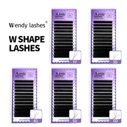 Wendy Lashes 0.07 W Shaped Bloom 3D/4D/5D/6D Automatic Flowering Premade Fans Eyelashes Extensions Natural yy Individual Lashes