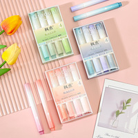 4 PCS Colored Highlighter Pens Set Kawaii School Supplies Marker Pens Cute Korean Stationery