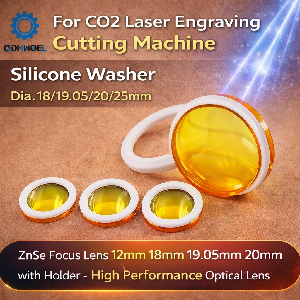 

QDHWOEL Silicone Washer Dia. 18mm 19.05mm 20mm 25mm Fluoroplastic Gaskets For CO2 Laser Focusing Lens Mirrors