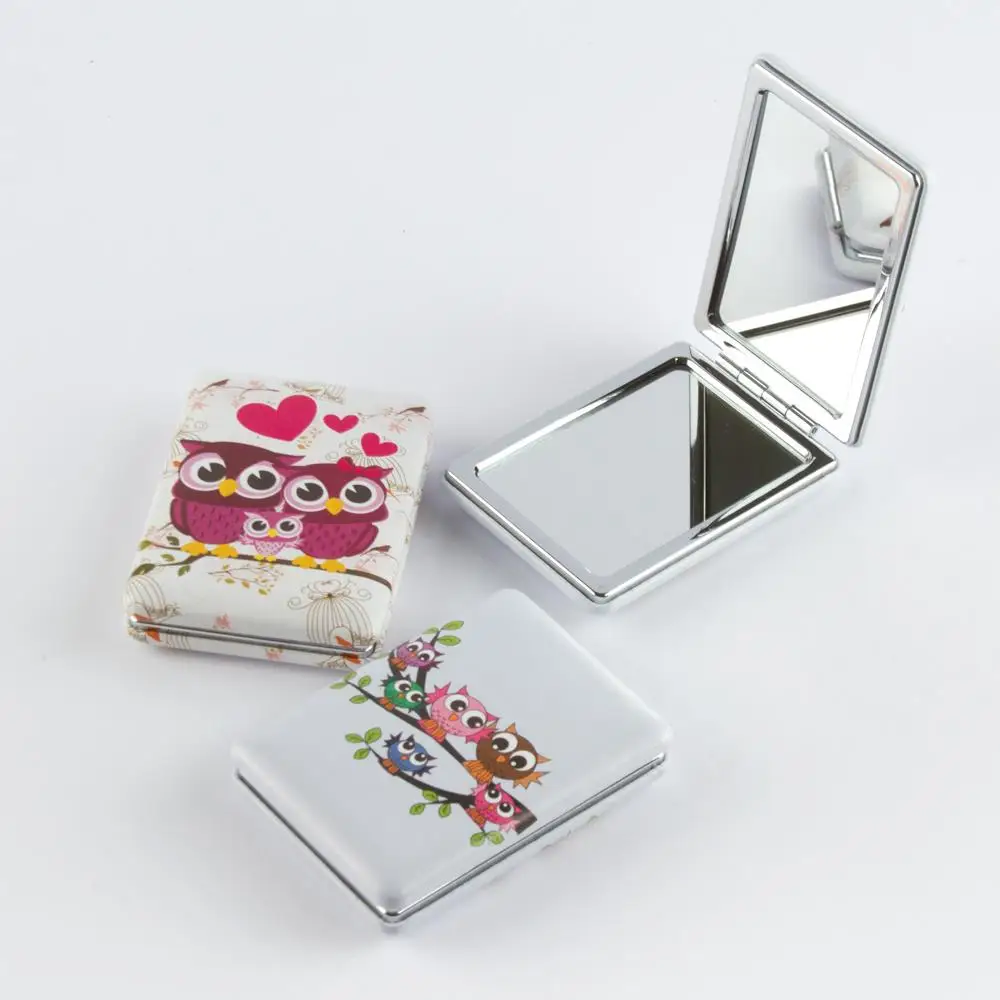 Owl Pattern Square Mirror