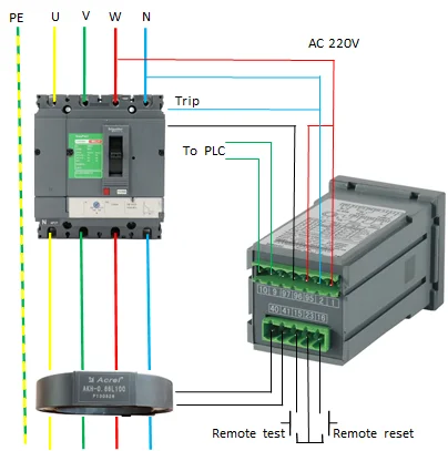 

ASJ20-LD1C Реле тока утечки на землю Электрическая сигнализация остаточного перегрузки по току переменного тока с индикацией процента