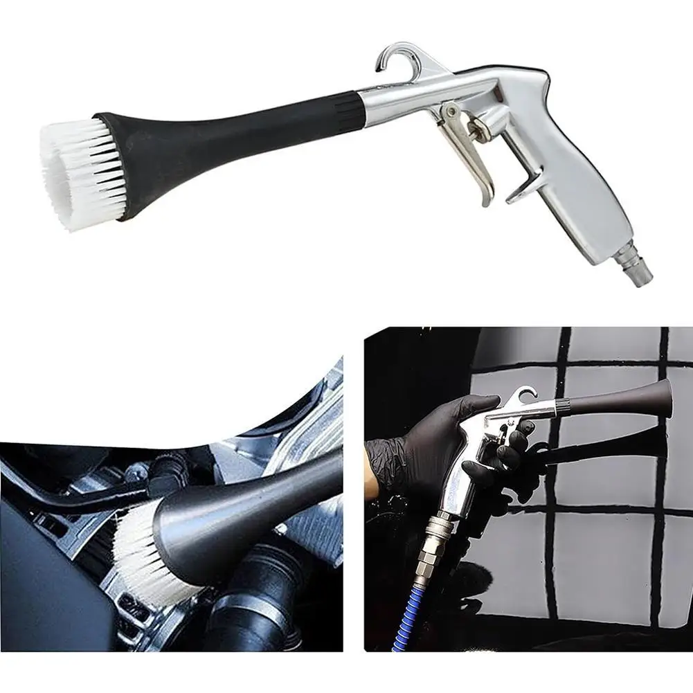 Car Dry Cleaning High Pressure Car Washing Gun Air Blowing High Tornado Cleaning Efficiency Tool Interior Blowing Gun Dust J4X8