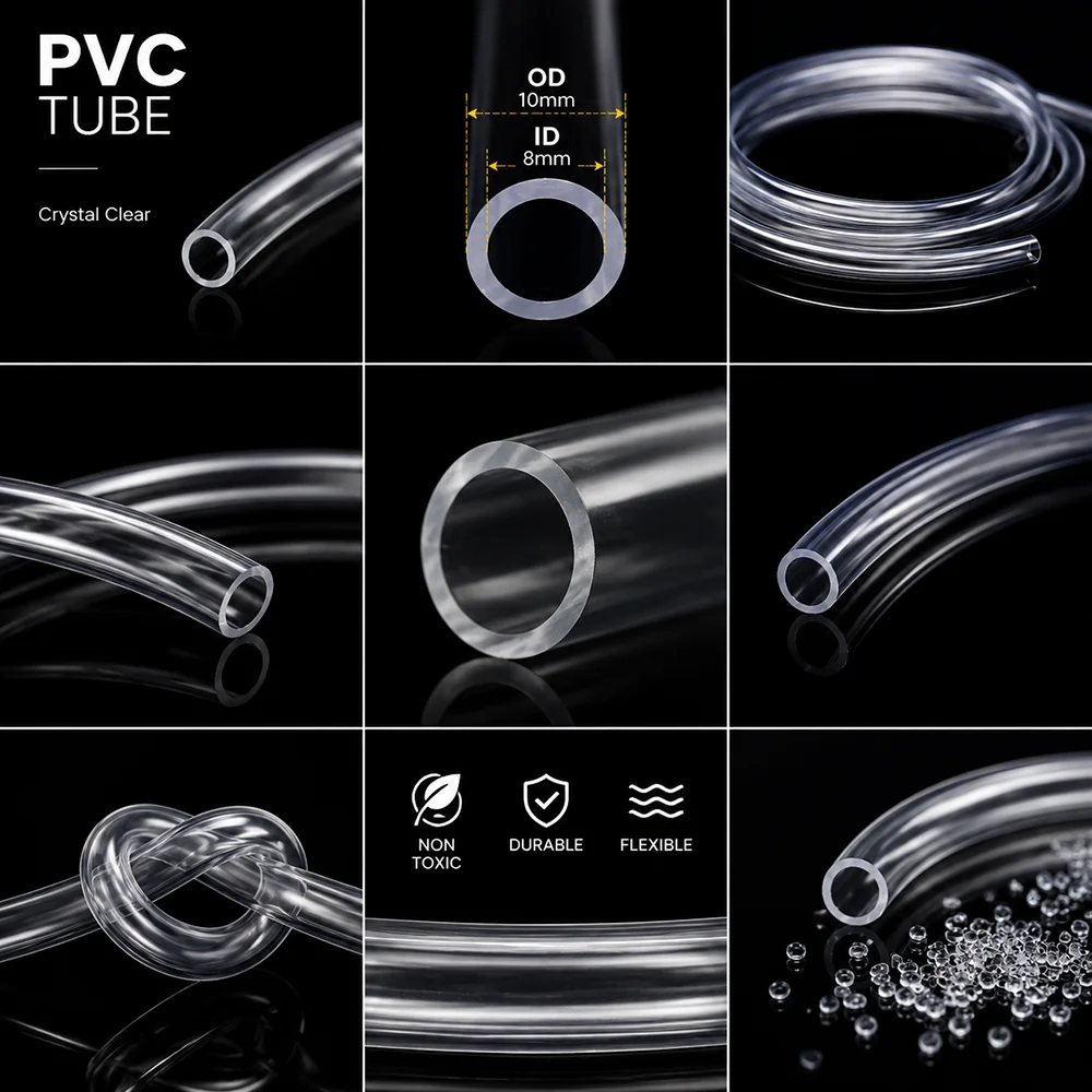 High Transparency PVC Pipe with an Inner Diameter of 2-25mm Pressure Resistant and Explosion-Proof Transparent Rubber Hose