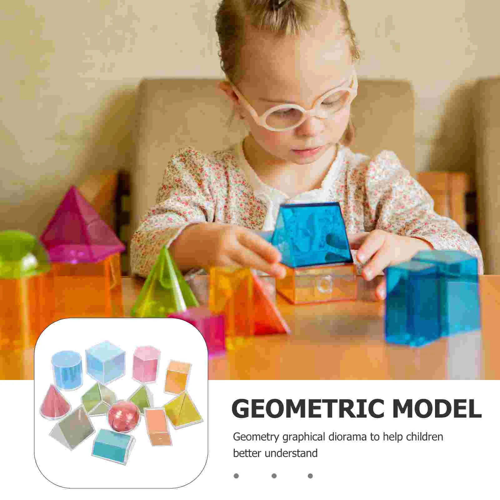 Geometry Demonstration Model Geometric Shapes for Kids Aldut Toys Kits Building Blocks 3d Math Manipulatives Teaching Aids