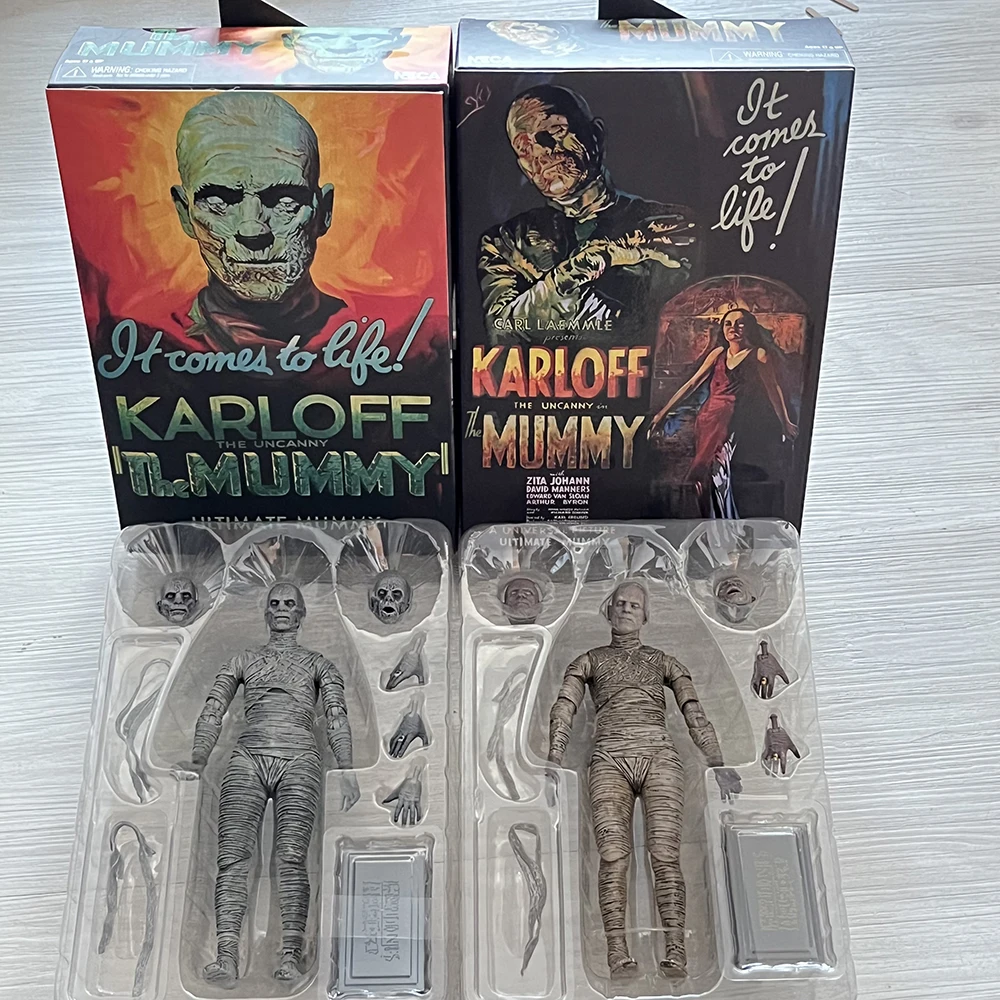 Neca Mummy Figure Universal Monster Black And White karloff Colorful Model Action Figure Toys Birthday Gifts