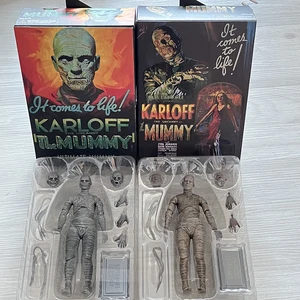 Neca Mummy Figure Universal Monster Hitam dan Putih Karloff Model Warna-warni Mainan Figur Aksi Hadiah Ulang Tahun 10 angka mumi penjualan terbaik - №