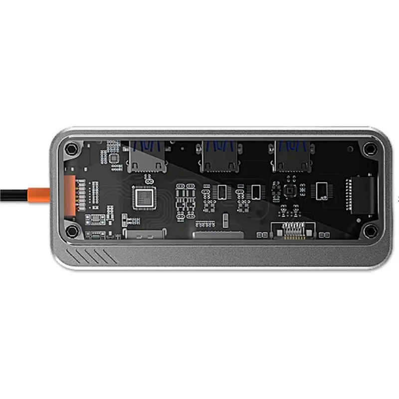 YSS-USB-C Docking Station Adapter 10 In 1 HUB USB Expander For Type-C Device Support SD TF RJ45 1000M Audio 3.5Mm Port Converter