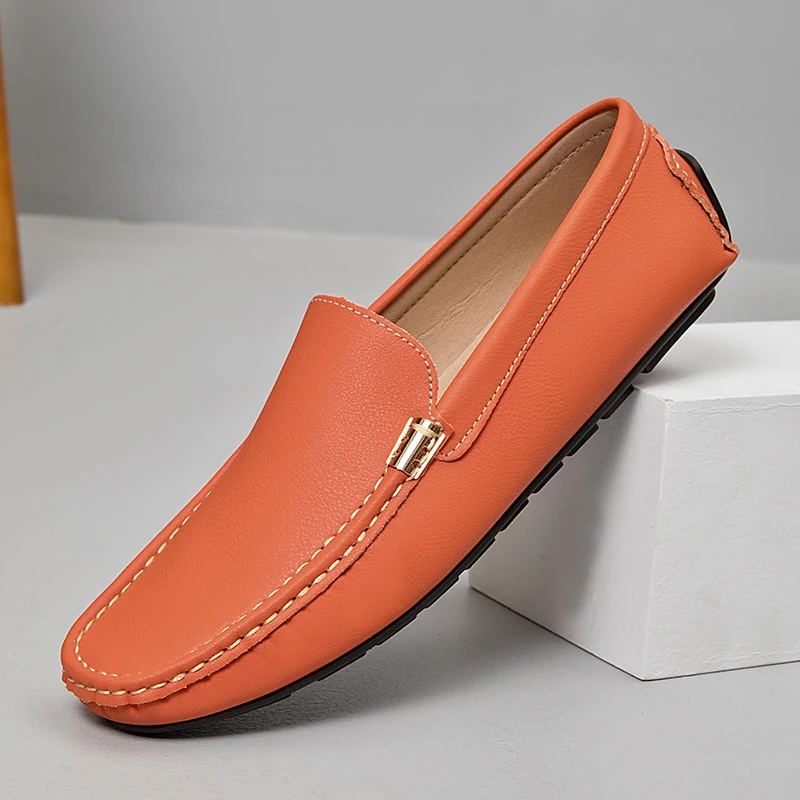Large Size 45 46 47 Penny Loafers Men Boat Shoes Man Moccasins Suede Leather Slip On Flats Classic Mens Casual Driving Shoes
