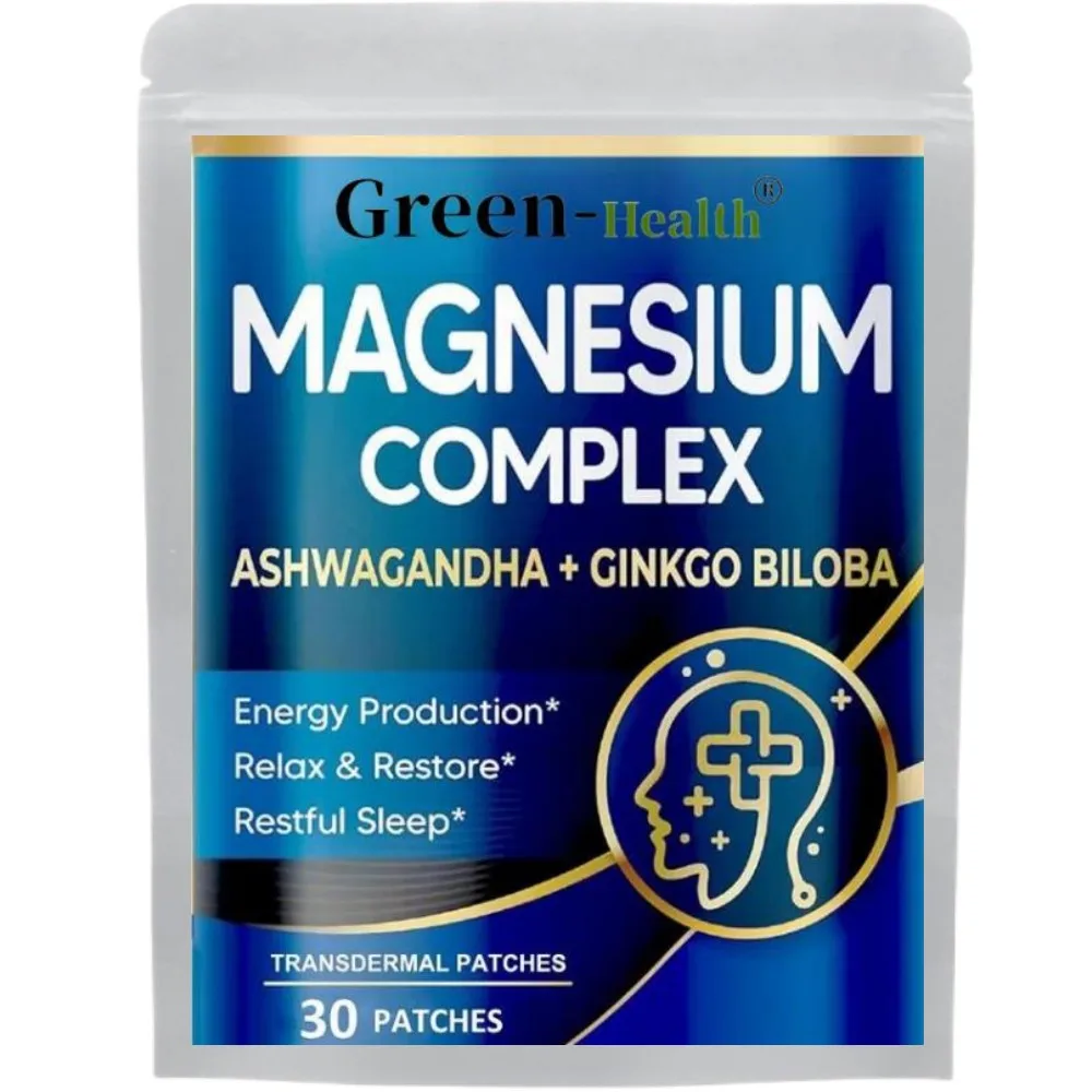 30 Patches Magnesium Complex Transdermal Patches with Ashwagandha Ginkgo Biloba - Relax & Restore