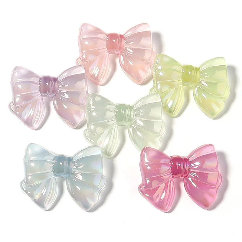 10 Stücke Gelee Farbe Acryl Bogen Perlen Farbe Transparent Bogen Lose Perlen für Nail art Halskette Charms Schmuck Machen Zubehör