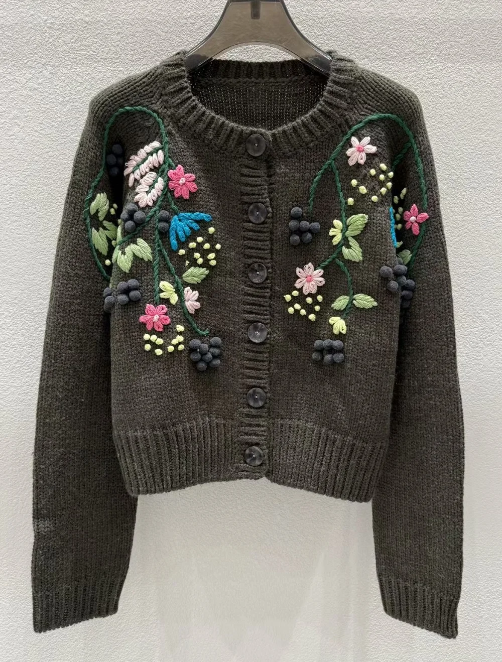 

Высочайшее качество, новые модные кардиганы для женщин, осень-зима 2022, кашемировые вязаные цветочные узоры, винтажные кардиганы с длинными рукавами, топы