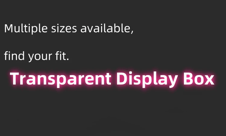 50 Stück Transparente Faltbare Quadratische Geschenkboxen aus PET-Kunststoff PVC Einzelhandels-Geschenkverpackung Durchsichtige Aufbewahrungsbox für Figuren – Detail 1