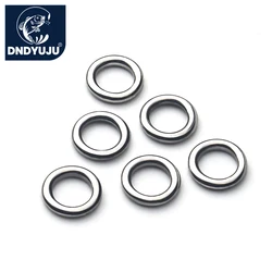 50Pcs Fishing Solid Ring Fishing Lure Connectors Stainless Steel Snap Fishing Accessories Solid Ring Saltwater Tackle Chrome