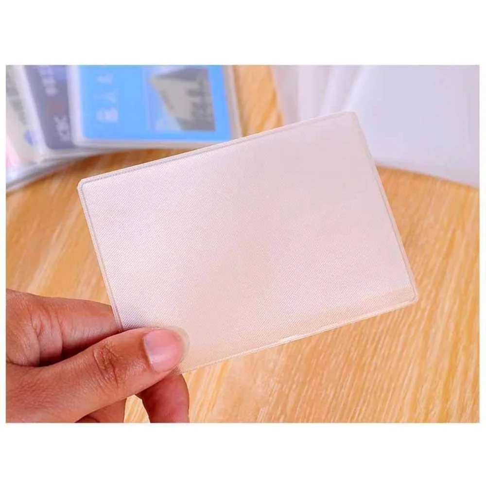 10PCS Waterproof Transparent Card Holder Plastic Protector Case Business Bus Bank Credit Card Protector ID Card Badge Holders