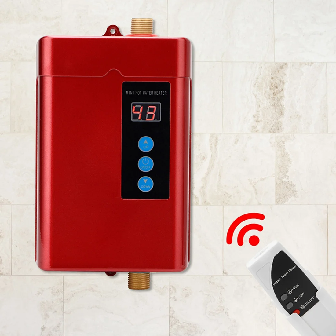 Aquecedor de água elétrico digital instantâneo tankless aquecedor de água para cozinha banheiro chuveiro aquecedor de água quente eua plug d