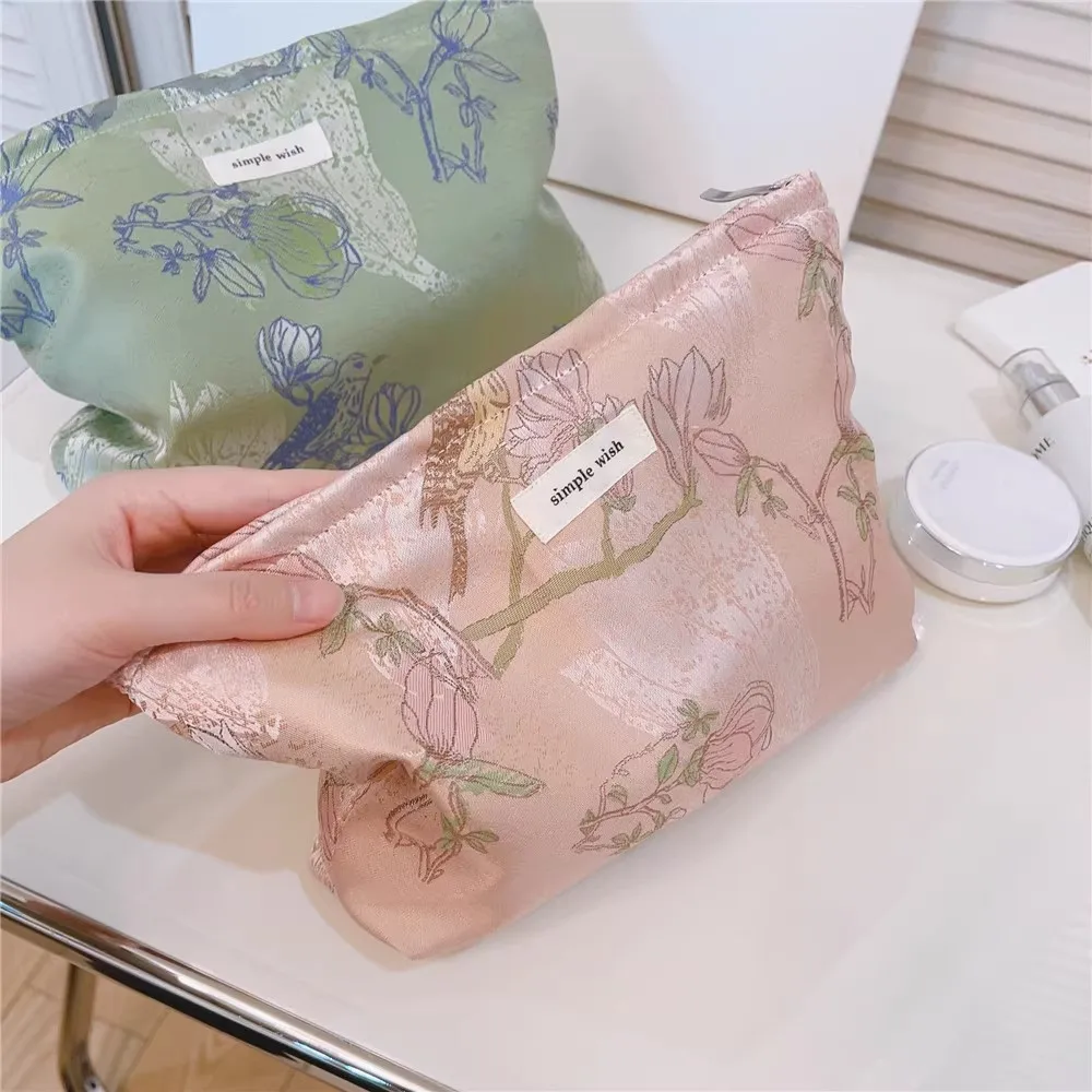 Zipper storage bag artistic Chinese style handbag bag toiletries storage makeup bag