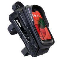 WILD MAN Top Front Tube Frame Bike Bag Touch Screen 1L Bike Pouch Phone Case Waterproof with Earphone Hole Cycling Equipment