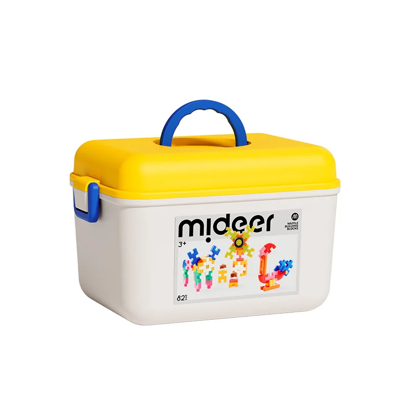 Klocki edukacyjne Mideer, wielowymiarowe, miękkie, waflowe, do układania i łączenia, zabawki dla dzieci od 3 lat.