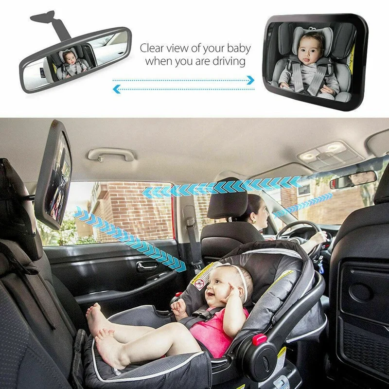 2X Baby Car Seat Rear View Mirror Facing Back Infant Kids Child Toddler Ward Safety Baby Safety Mirror