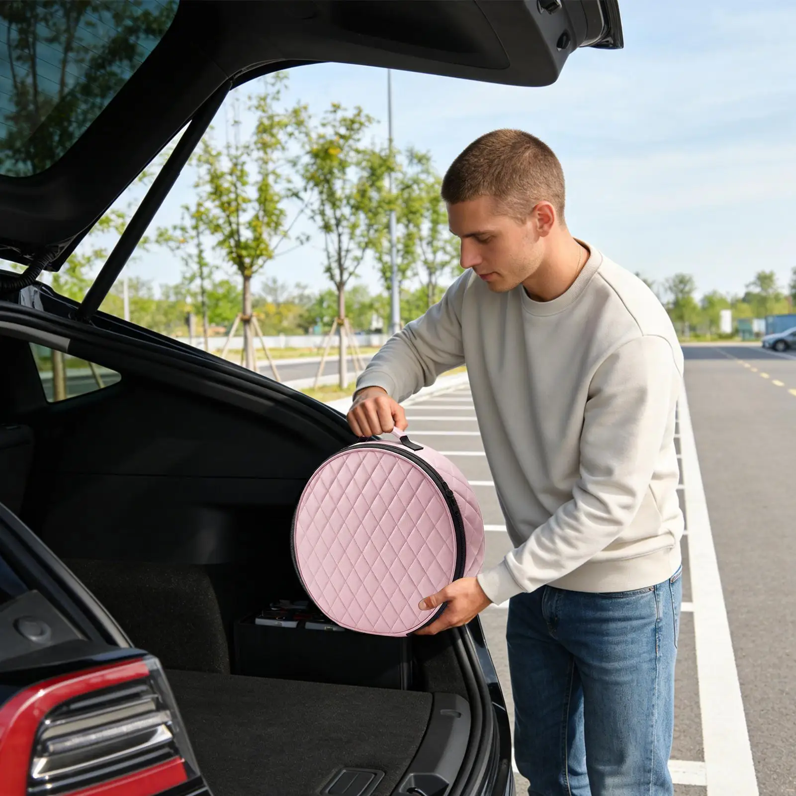 

Electric Car Charger Cable Bag Waterproof Shockproof With Carry Handle EV Charging Cable Storage Bag For Garage Boot Commuting