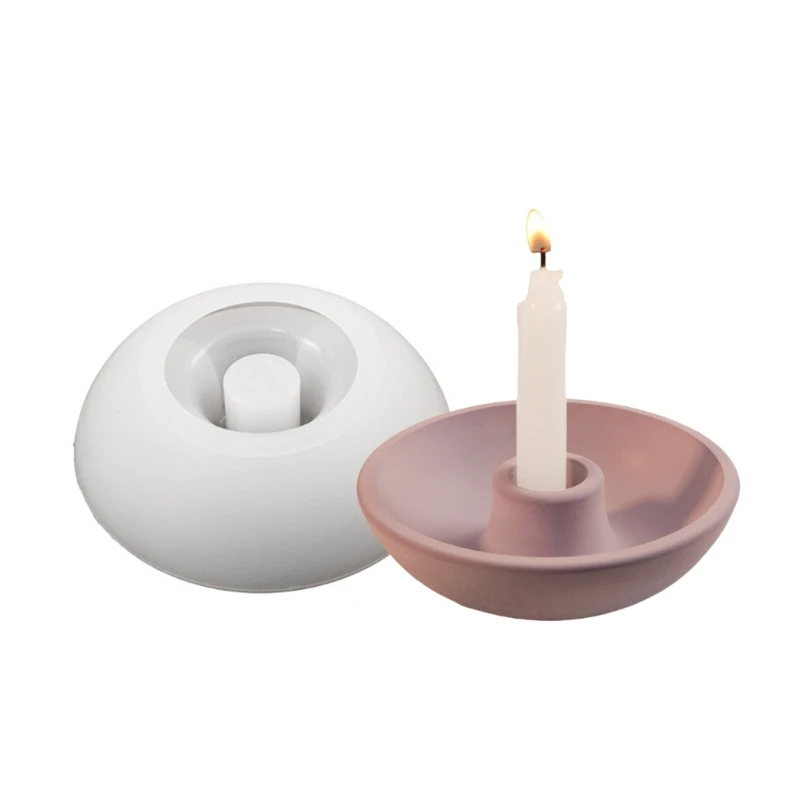 

Candlestick Silicone Mold Stand Mould Round Bowl Shaped Holder Gypsum Molds Home Decorations Mould R3MC