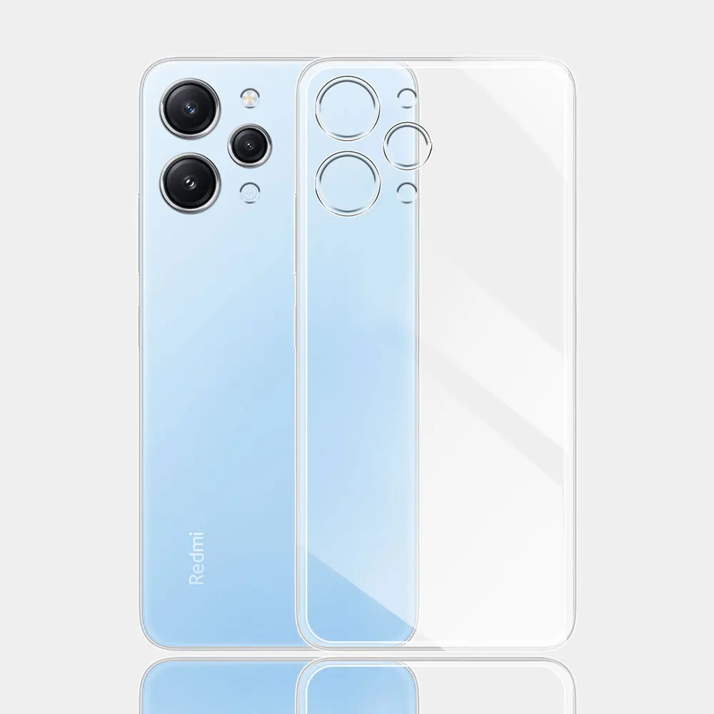 Funda de silicona transparente a prueba de golpes para Redmi 12, carcasa protectora de TPU suave para Redmi 12C, Funda transparente para Xiaomi Redmi 11A