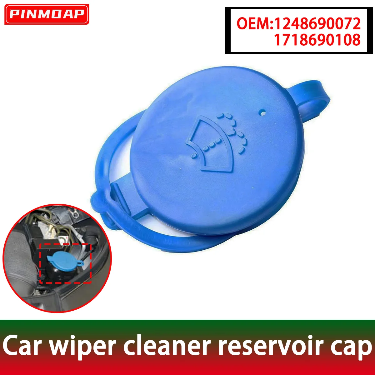 La tapa del depósito de líquido de limpieza del parabrisas del coche PINMOAP es adecuada para Mercedes Benz Clase S W222 C217 Clase E W213 C207 1248690072