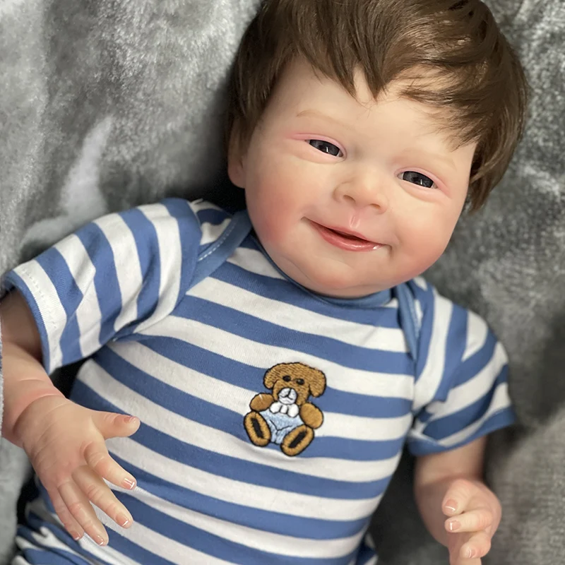 48CM Bebe Reborn Dolls Sebastian  Already Painted 3D Skin with Visible Veins  silicone baby doll  juguetes para niños