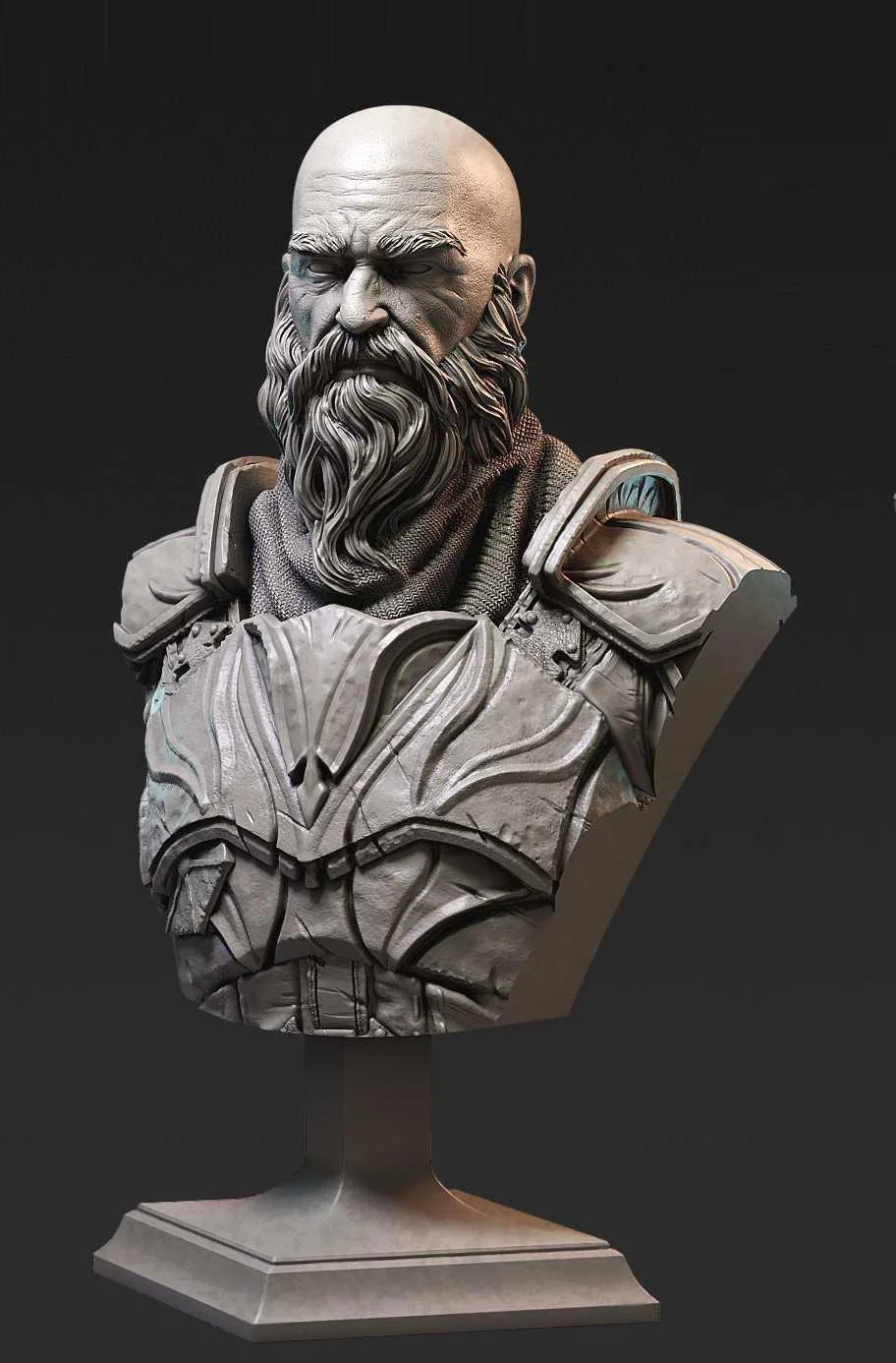 60mm  Resin Model Kits Sparta Warrior Bust Figurine  Sculpture Unpainted No Color RW-545