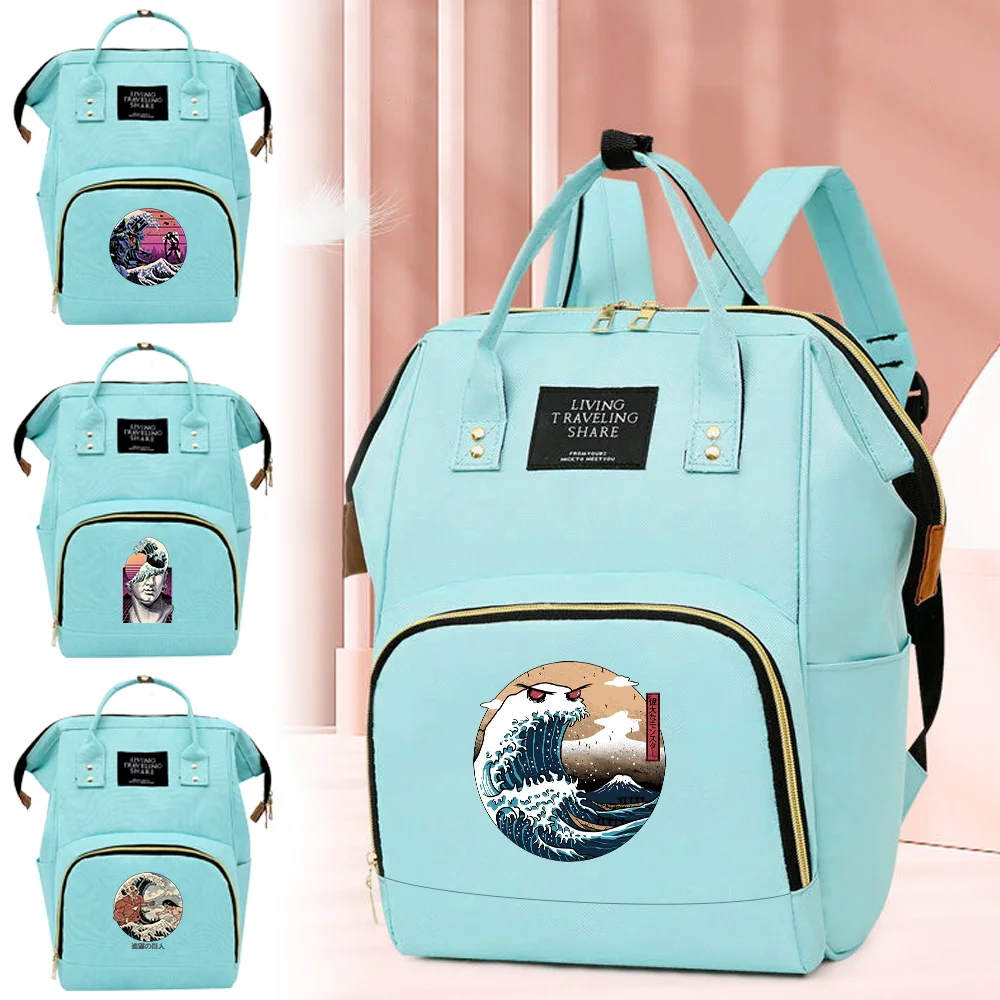 

Рюкзак для мамы, переносная сумка для подгузников, легкий рюкзак для подгузников для мамы, серия Wave, большой вместительный органайзер для кормления