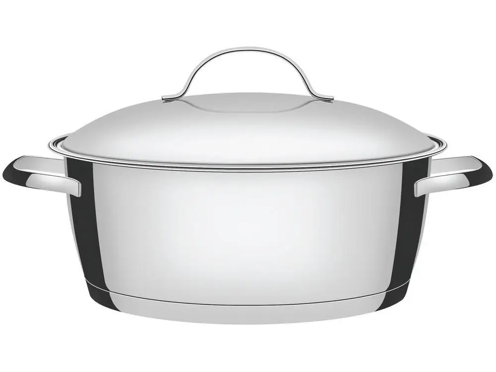 Tramontina Inox Casserole Triple Bottom with Lid 22cm 3.3L Allegra