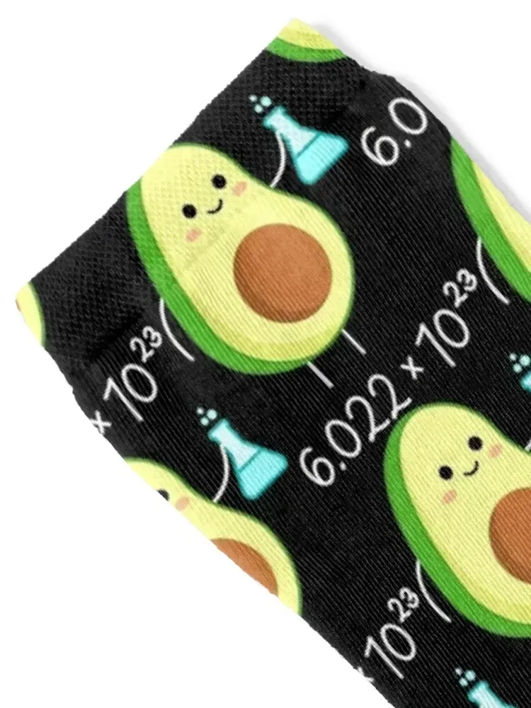 Avogadro's Number Pun. Cute Avocado Chemist. Socks short Christmas Socks Men Women's