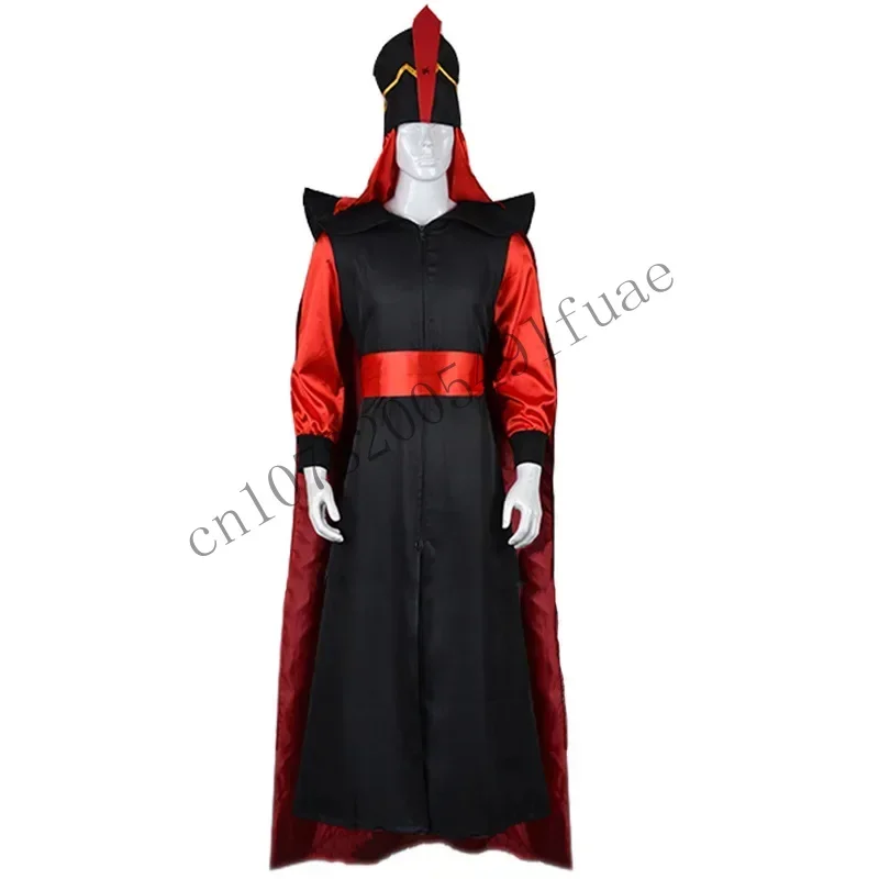 New 2025 The Arabian Nights Aladdin Jafar Cosplay Costume Aldult Man Woman Halloween Wizard Clothes Suit CMM1601 94ly