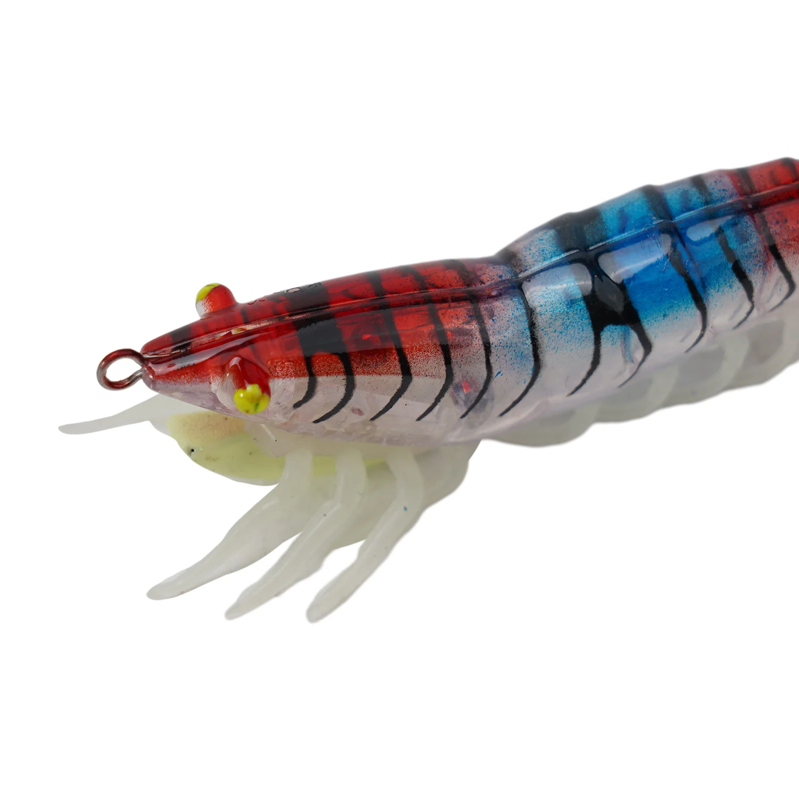 Anzuelo de calamar 3 0 de Metal y plástico con pierna suave, señuelo para camarones, cebo para pesca en agua salada y dulce, forma de natación realista