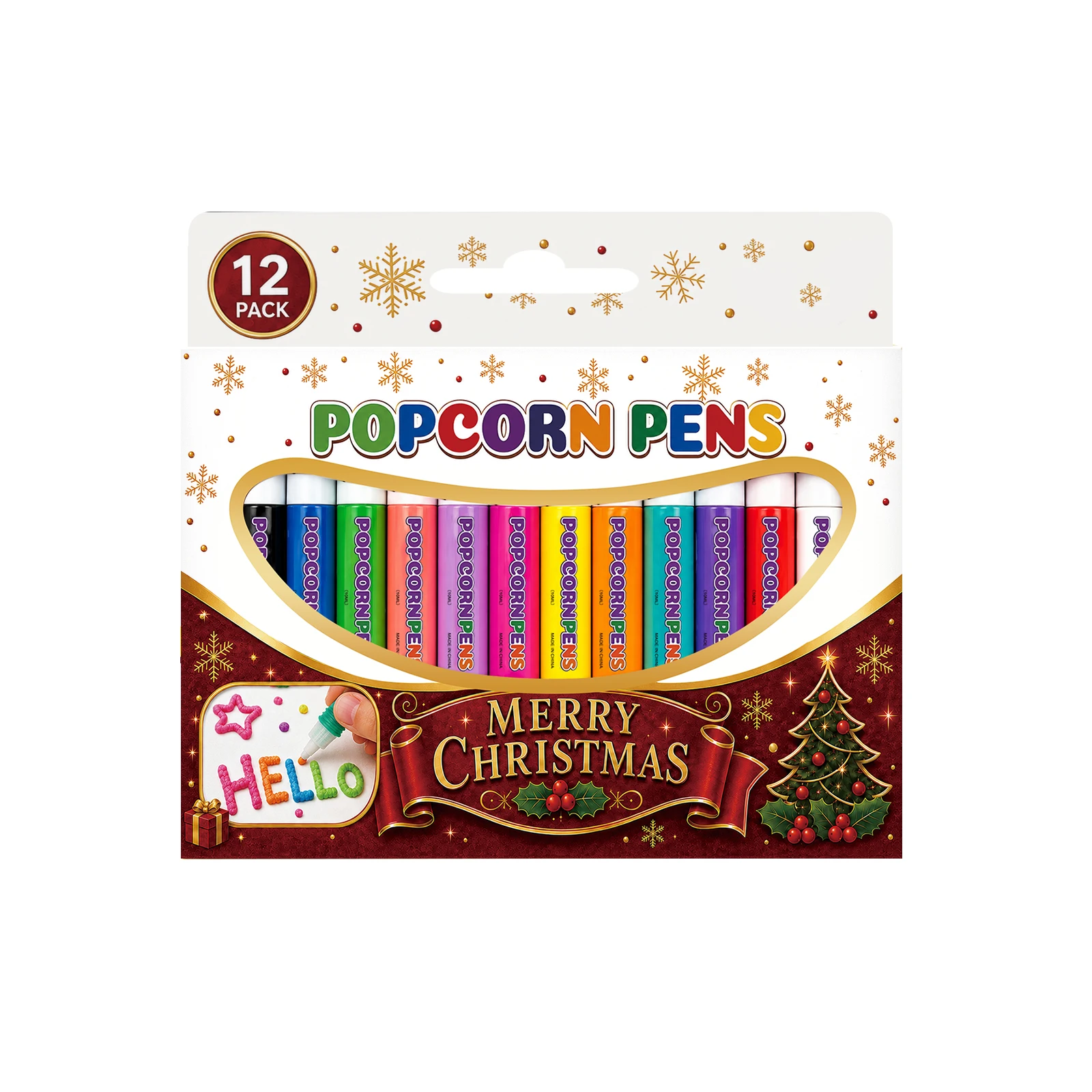 12 Colors Popcorn Pens Puffy 3 - Copic Marker Sketch ulasan dan harga