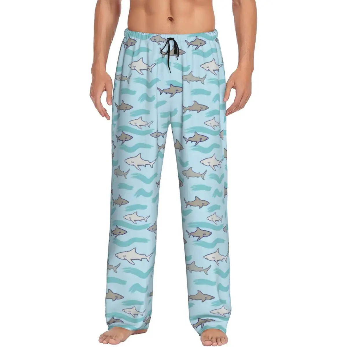 

Custom Men's Shark Pajama Pants Printed Cute Animal Sleep Sleepwear Bottoms with Pockets