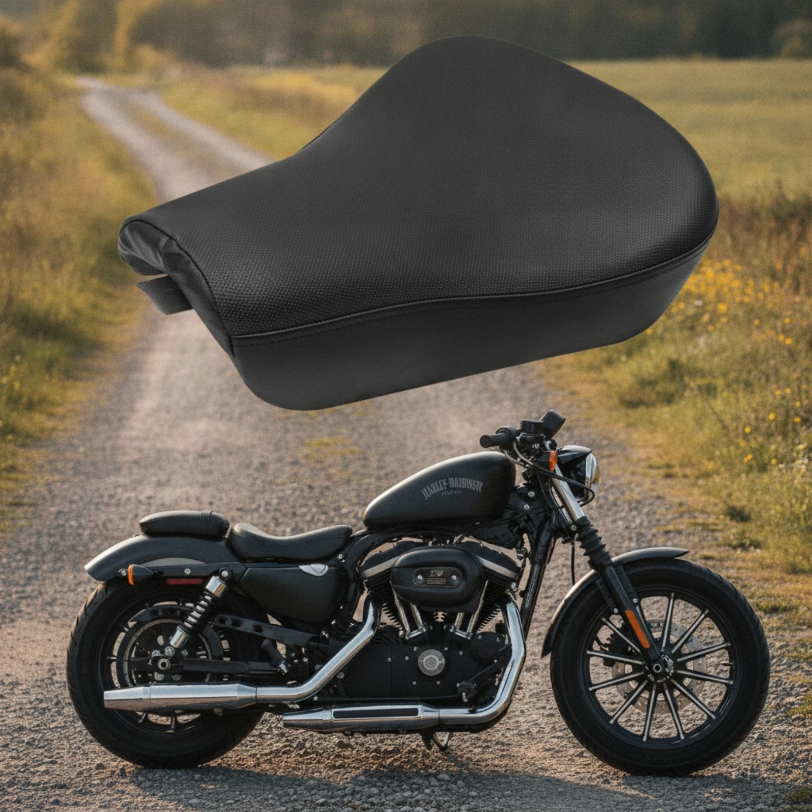 Motorcycle Seat Cushion Front Motorcycle Seat Leather Sturdy for Restoration Projects - view 4