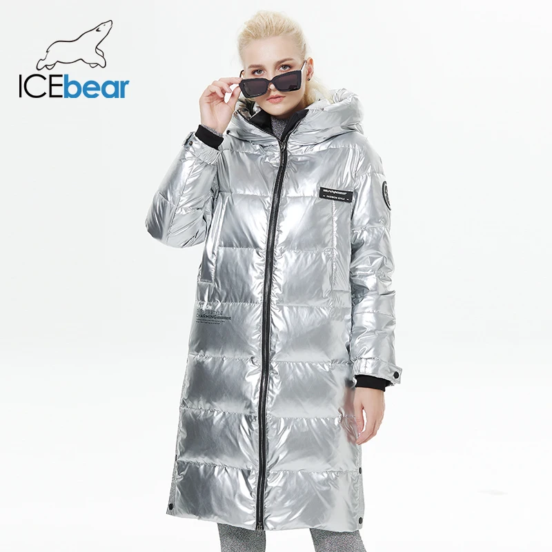 ICEbear 2022 Mùa Đông Mới Phong Cách Kéo Dài Xuống Áo Khoác Thời Trang Over-The-Đầu Gối Mùa Đông Phụ Nữ Áo Khoác