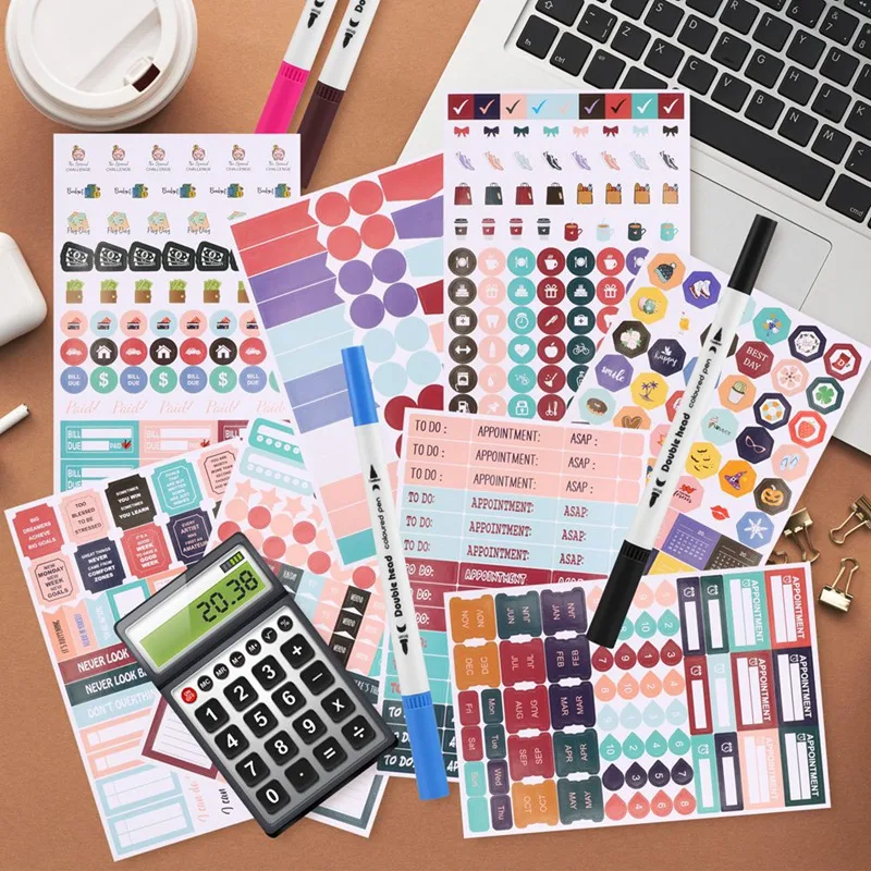 A5 Hardcover Dotted Journal Notebook With 184 Numbered Pages,Dotted Journaling Kit For Beginner-AC47